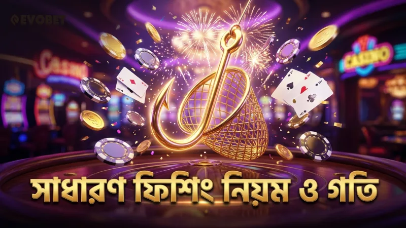 সাধারণ ফিশিং গেমে বেসিক নিয়ম ও খেলার গতি নির্দেশ করে